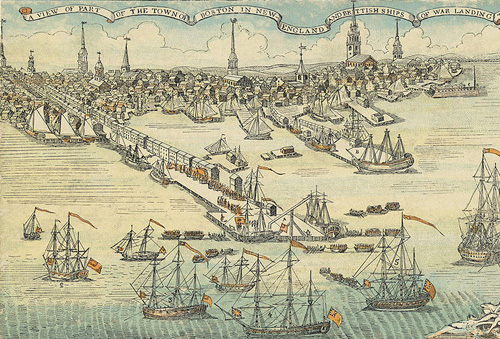 British Warships in Boston Harbor
